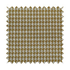 Boxer Houndstooth Pattern In Yellow Colour Woven Soft Chenille Upholstery Fabric JO-458 - Handmade Cushions