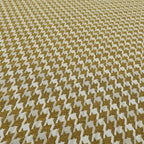 Boxer Houndstooth Pattern In Yellow Colour Woven Soft Chenille Upholstery Fabric JO-458 - Handmade Cushions