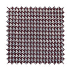 Boxer Houndstooth Pattern In Purple Colour Woven Soft Chenille Upholstery Fabric JO-459 - Handmade Cushions