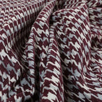 Boxer Houndstooth Pattern In Purple Colour Woven Soft Chenille Upholstery Fabric JO-459 - Handmade Cushions