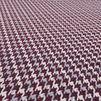 Boxer Houndstooth Pattern In Purple Colour Woven Soft Chenille Upholstery Fabric JO-459 - Handmade Cushions