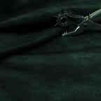 Kansas Distressed Ocean Blue Coloured Velour Velvet Upholstery Curtains Fabric - Made To Measure Curtains
