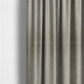 Kansas Distressed Silver Coloured Velour Velvet Upholstery Curtains Fabric - Made To Measure Curtains