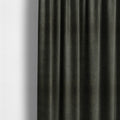 Kansas Distressed Black Coloured Velour Velvet Upholstery Curtains Fabric - Made To Measure Curtains