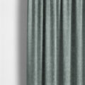 Kansas Distressed Sky Blue Coloured Velour Velvet Upholstery Curtains Fabric - Made To Measure Curtains