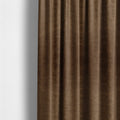 Kansas Distressed Tawny Brown Coloured Velour Velvet Upholstery Curtains Fabric - Made To Measure Curtains