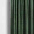 Kansas Distressed Pine Green Coloured Velour Velvet Upholstery Curtains Fabric - Made To Measure Curtains