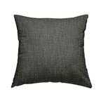 Madagascar Linen Weave Furnishing Fabric In Grey Black Colour - Handmade Cushions