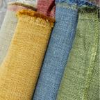Madagascar Linen Weave Furnishing Fabric In Grey Black Colour - Handmade Cushions
