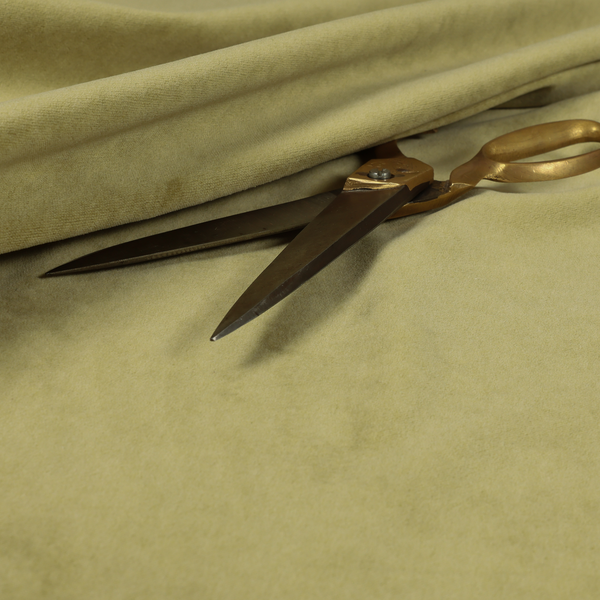 Samaya Cotton Velvet Soft Pastel Coloured Fabric In Apple Green - Handmade Cushions